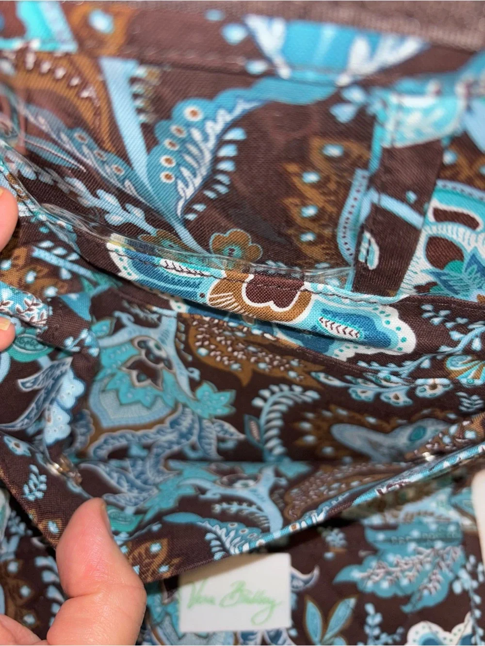 New Vera Bradley Java Blue Wallet Crossbody RETIRED